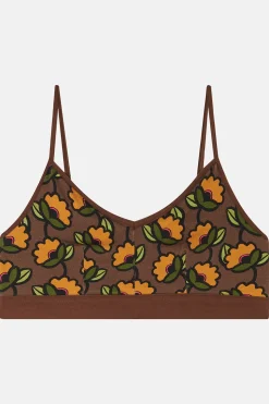 Online Ruby - Crop Top Cotton & Bamboo Bralette in Monica Print All Tops & Tees|All Underwear
