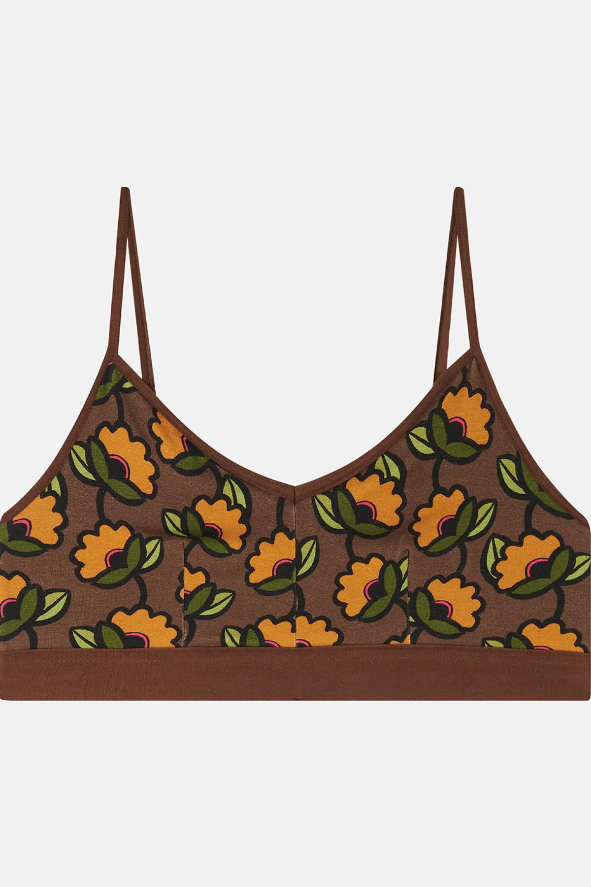 Online Ruby - Crop Top Cotton & Bamboo Bralette in Monica Print All Tops & Tees|All Underwear