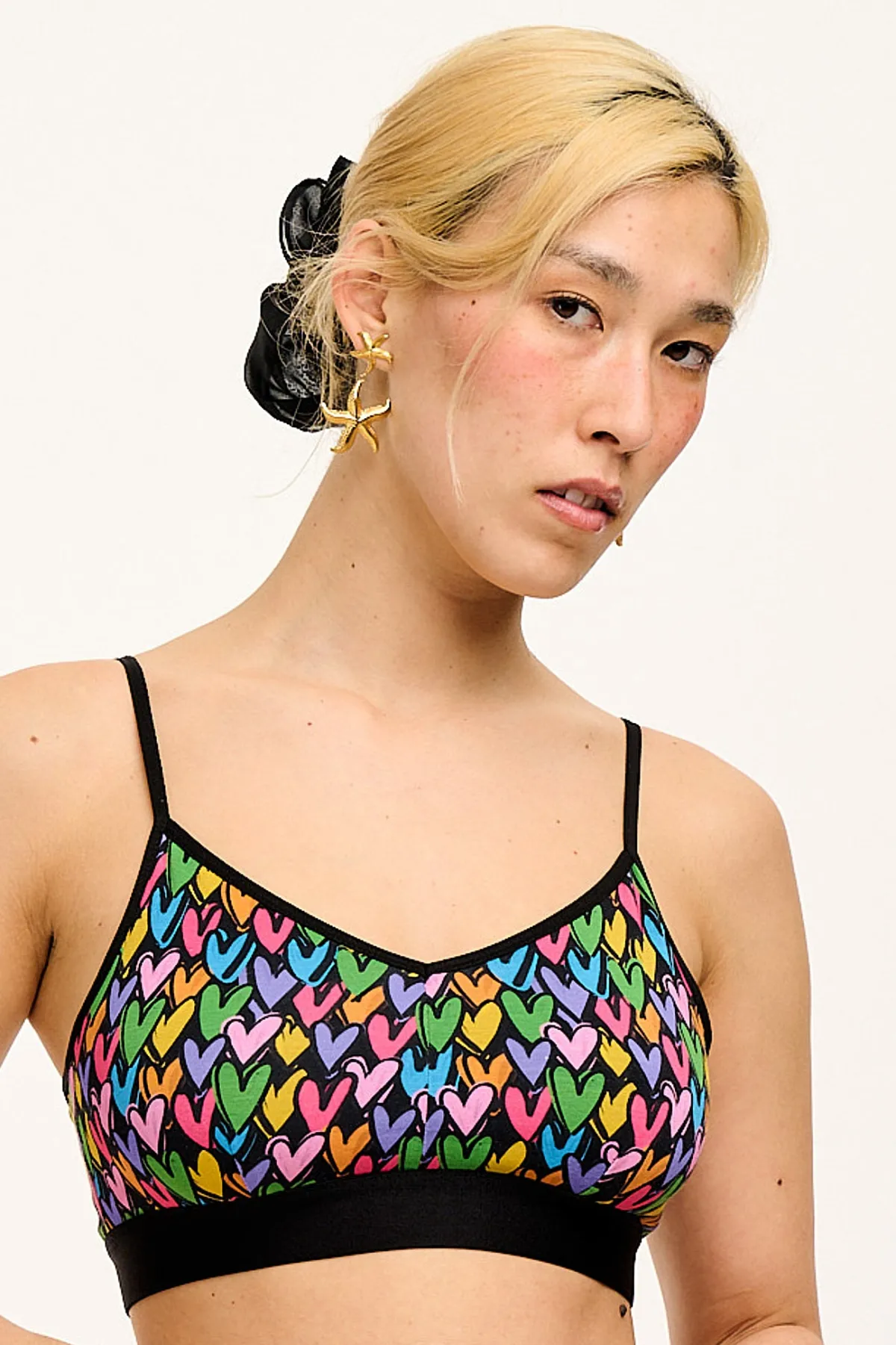 Hot Ruby - Crop Top Cotton & Bamboo Bralette in Summer Lovin' Print All Tops & Tees|All Underwear