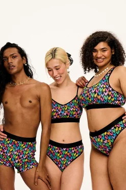 Hot Ruby - Crop Top Cotton & Bamboo Bralette in Summer Lovin' Print All Tops & Tees|All Underwear