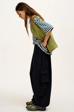 Best Rumi - Balloon Cotton & Linen Trousers in Black All Bottoms|Trousers