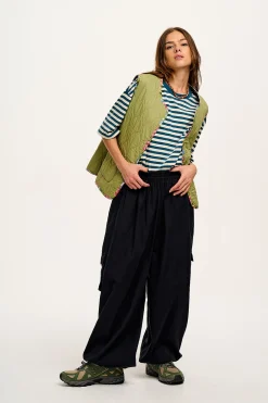 Best Rumi - Balloon Cotton & Linen Trousers in Black All Bottoms|Trousers