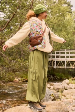 Hot Rumi - Cargo Brushed Cotton Trousers in Khaki All Bottoms|Trousers