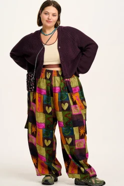Best Rumi - Cargo Brushed Cotton Trousers in Courtney Patchwork Print All Bottoms|Trousers
