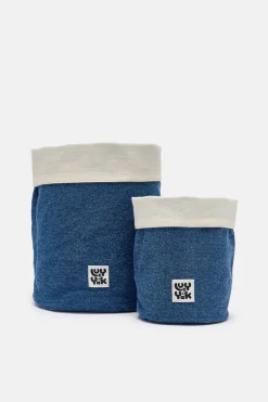 Discount Runa - Plant Pot Covers in Mid Wash Print (2 Pack) All Accessories|Homeware