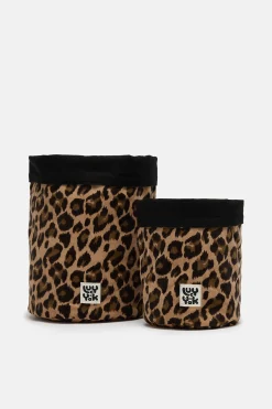 Outlet Runa - Plant Pot Covers in Leopard Corduroy Print (2 Pack) All Accessories|Homeware