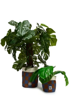 Best Runa - Plant Pot Covers in Chester Check Print (2 Pack) All Accessories|Homeware