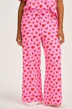 Online Sabrina - Soft Pyjamas in Pink Heart Cupid Print All Nightwear
