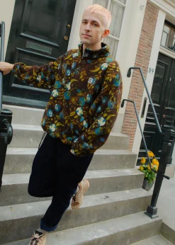 Outlet Stevie - Polar Fleece in Oak Brown Ingrid Floral Print All Outerwear & Knitwear|Fleeces