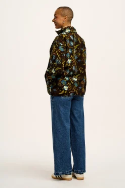 Outlet Stevie - Polar Fleece in Oak Brown Ingrid Floral Print All Outerwear & Knitwear|Fleeces