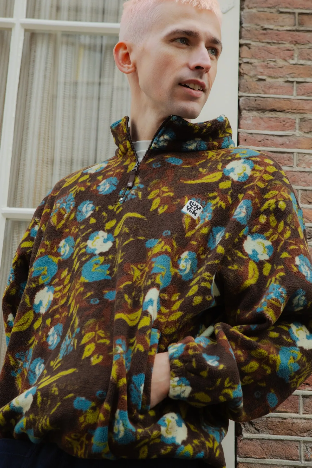 Outlet Stevie - Polar Fleece in Oak Brown Ingrid Floral Print All Outerwear & Knitwear|Fleeces