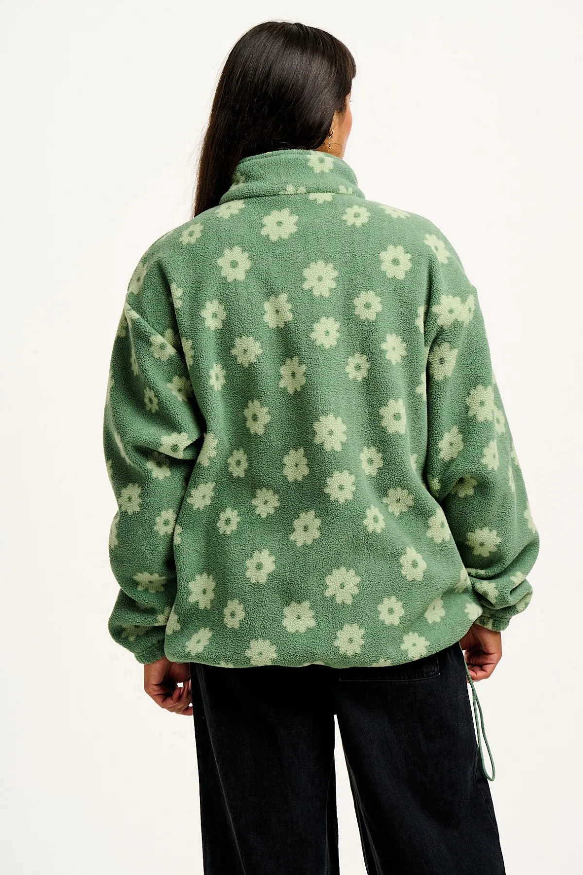 Outlet Stevie - Soft Polar Fleece in Green Delano Floral Print All Outerwear & Knitwear|Fleeces