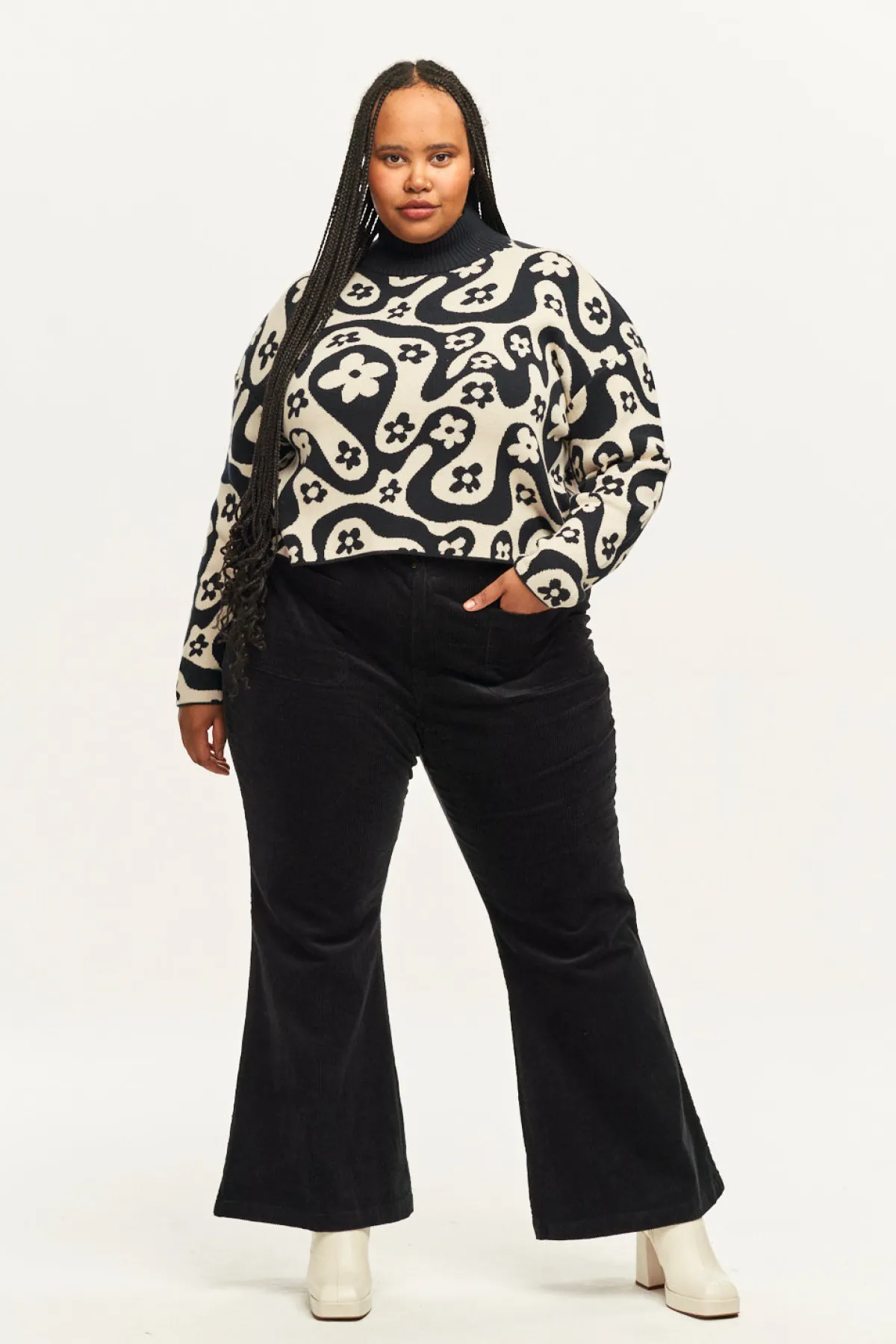 Clearance Toni Roll Neck Jumper: ORGANIC COTTON - Lou All Tops & Tees|All Outerwear & Knitwear