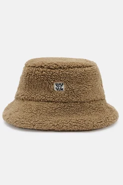 Sale Travis - Borg Fleece Bucket Hat in Cocoa All Accessories|Hats & Hair