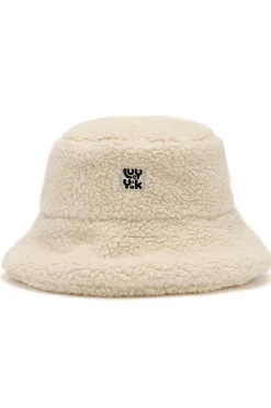 Best Travis - Borg Fleece Bucket Hat in Cream All Accessories|Hats & Hair