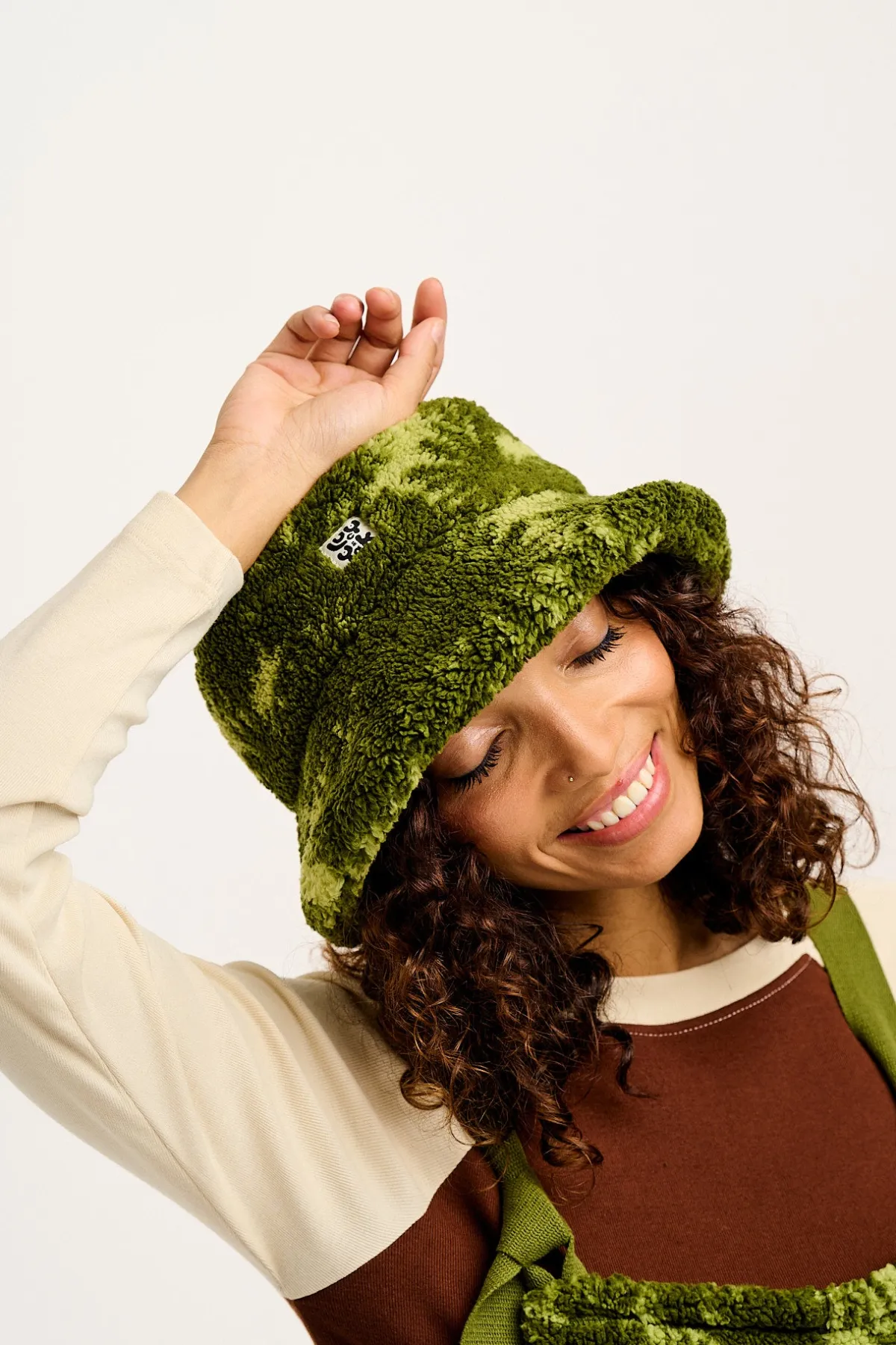 Best Travis - Borg Fleece Bucket Hat in Green Sequoia Print All Accessories|Hats & Hair