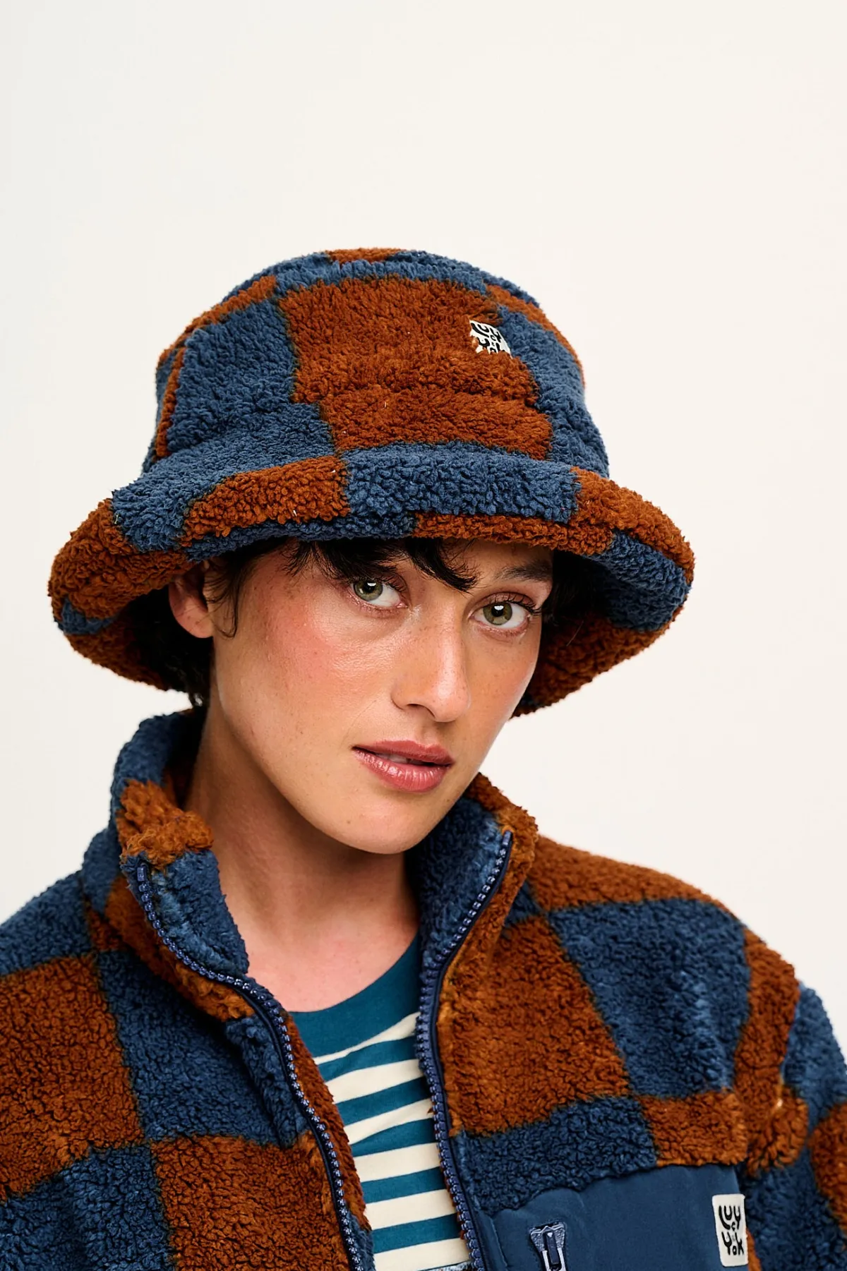 Fashion Travis - Borg Fleece Bucket Hat in Chester Check Print All Accessories|Hats & Hair