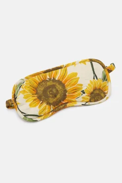Online Yaima - Eye Mask in Cream Sunflower Print All Nightwear|All Accessories